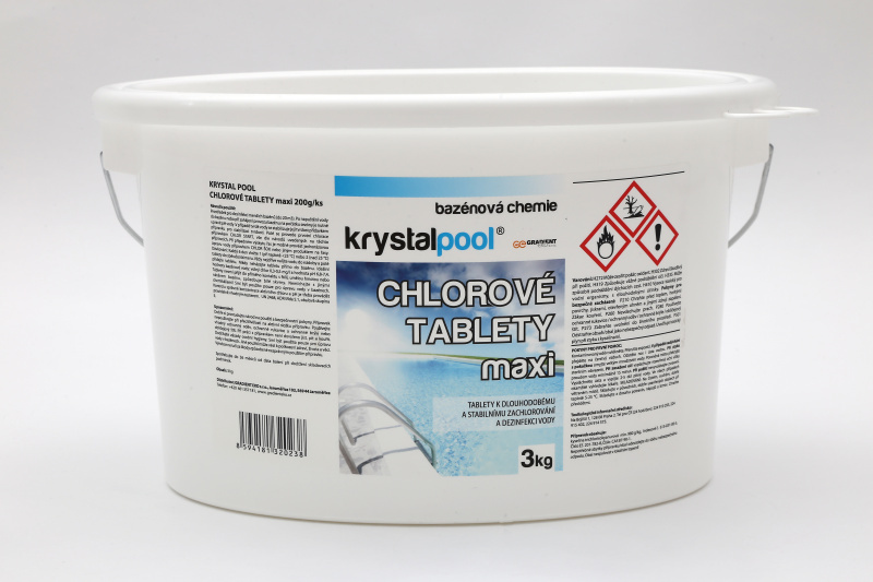 Krystalpool Chlorové tablety maxi 3 kg (200g)